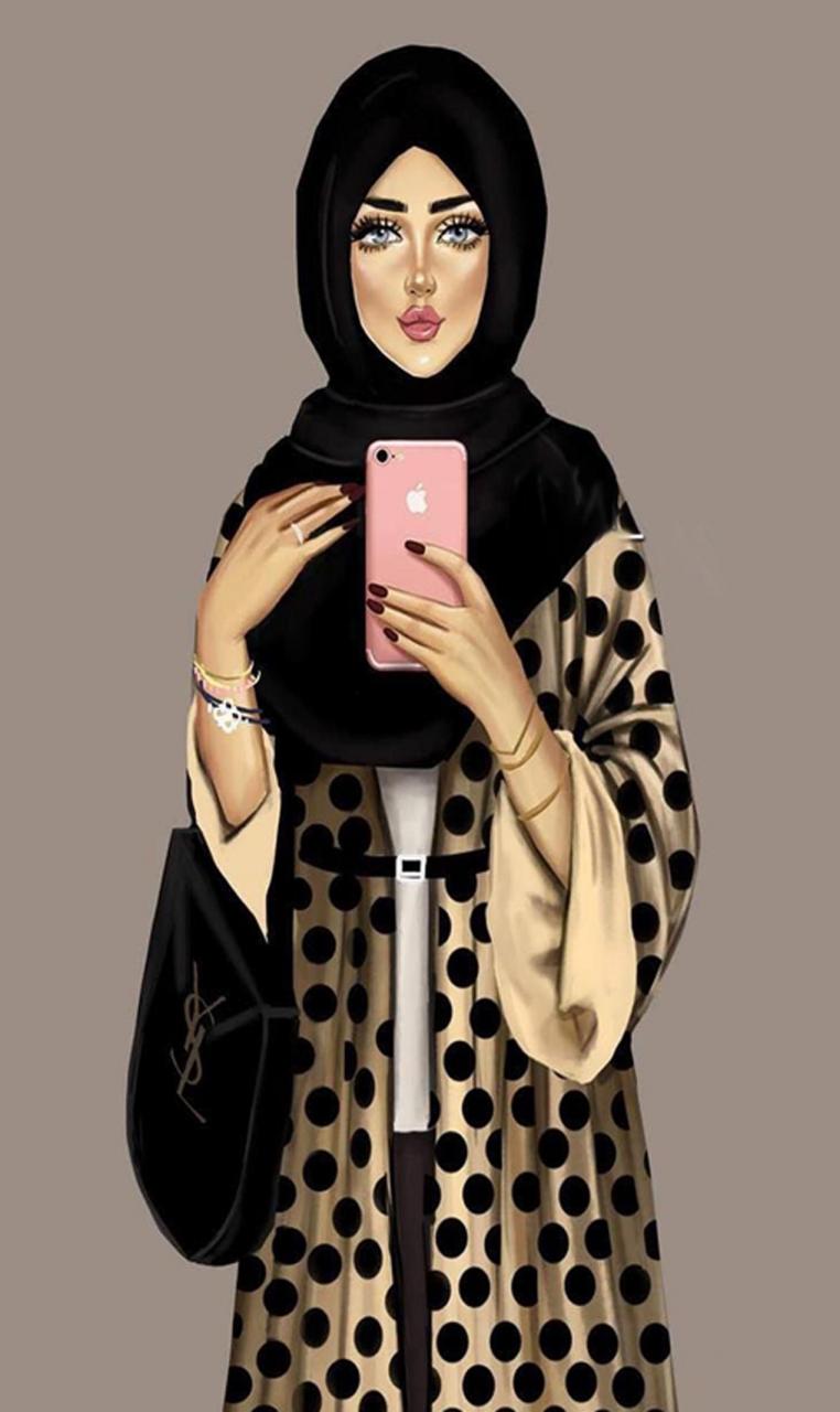 صور كرتونية محجبة , بالكرتون تشجيع البنات علي الحجاب - ابداع افكار